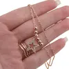 Bratara din cupru placat cu aur galben 18k, model pe doua randuri cu sfere si stea, imagine 3
