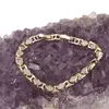 Bratara din cupru placat cu aur galben 18k, model rombic, imagine 2