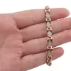 Bratara din cupru placat cu aur galben 18k, model rombic, imagine 3