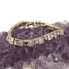 Bratara din cupru placat cu aur galben 18k, model tinte mari si mici cu zirconiu, imagine 2