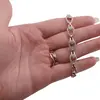 Bratara din cupru placat cu aur galben 18k, model zale ovale cu zirconii, imagine 3