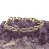 Bratara din cupru placat cu aur galben 18k, model zale semi ovale, imagine 2