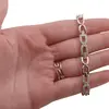 Bratara din cupru placat cu aur galben 18k, model zale semi ovale, imagine 3