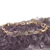 Bratara din cupru placat cu aur roz 18k, model box alungit cu zirconiu alb, imagine 2