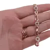 Bratara din cupru placat cu aur roz 18k, model cercuri cu zirconii, imagine 3
