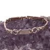 Bratara din cupru placat cu aur roz 18k, model curea cu element central, imagine 2