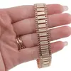 Bratara din cupru placat cu aur roz 18k, model giovani texturat, imagine 3