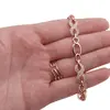 Bratara din cupru placat cu aur roz 18k, model infinit, imagine 3