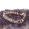 Bratara din cupru placat cu aur roz 18k, model mesh cu banuti, imagine 2