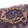 Bratara din cupru placat cu aur roz 18k, model mix, imagine 2