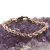 Bratara din cupru placat cu aur roz 18k, model sfoara rasucita, imagine 2