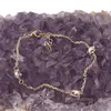 Bratara din cupru placat cu aur roz 18k, model stelute iridescente, imagine 2
