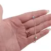 Bratara din cupru placat cu aur roz 18k, model stelute iridescente, imagine 3