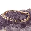 Bratara din cupru placat cu aur roz 18k, model tablite decupate, imagine 2