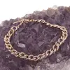 Bratara din cupru placat cu aur roz 18k, model zale curbate si zirconiu, imagine 2