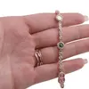 Bratara din cupru placat cu aur roz 18k, model zirconii rotunde, imagine 3