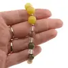 Bratara Jad mix si Angel Aura Cuart sfere cu bumbi aurii, 4-10mm, imagine 4