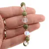 Bratara Jad si Angel Aura Cuart sfere cu bumbi aurii, 8mm, imagine 4