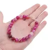 Bratara Agat roz sfere, 8mm, imagine 4