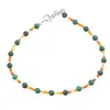 Bratara Carneol si Malachit sfere cu Argint 925, 2-4mm