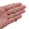 Bratara din cupru placat cu aur galben 18k, model zale box alungite cu element central, imagine 3