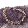 Bratara din cupru placat cu aur roz 18k, model panther cu zirconii, imagine 2