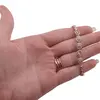 Bratara din cupru placat cu aur roz 18k, model picatura cu zirconii multicolore, imagine 3