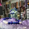 Bratara Lapis Lazuli si Perle de cultura sfere cu elemente aurii pe elastic, 8mm, imagine 6