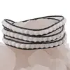 Bratara wrap tripla Piatra lunii sfere, 4mm, imagine 2