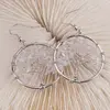 Cercei cu agatatoare Cristal de stanca chips pomul vietii, 30mm, imagine 2