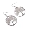 Cercei cu agatatoare Cristal de stanca chips pomul vietii, 30mm