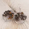 Cercei cu agatatoare Ochi de tigru chips pomul vietii, 30mm, imagine 2