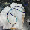 Colier Lapis Lazuli, Apatit, Rubin, Iolith si Hematit auriu, 2-15mm, imagine 6
