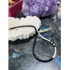 Colier Onix negru mat, Coral alb si stelute din Hematit argintiu, 4-6mm, imagine 8