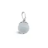 Pandantiv Acvamarin sfera 12mm si elemente din metal, imagine 3