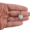 Pandantiv Acvamarin sfera 12mm si elemente din metal, imagine 5