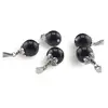 Pandantiv Turmalina neagra sfera 12mm si elemente din metal, imagine 2