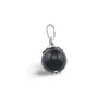 Pandantiv Turmalina neagra sfera 12mm si elemente din metal, imagine 3