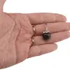 Pandantiv Turmalina neagra sfera 12mm si elemente din metal, imagine 5