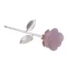 Trandafir din metal argintiu si Opalit, 23cm, imagine 3