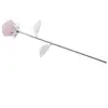 Trandafir din metal argintiu si Opalit, 23cm