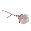 Trandafir din metal cupru si Cristal de stanca, 23cm, imagine 3