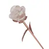 Trandafir din metal cupru si Cristal de stanca, 23cm, imagine 2