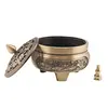 Vas din bronz pentru ardere tamaie si ierburi parfumate cu dragoni, 8cm, imagine 3