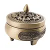 Vas din bronz pentru ardere tamaie si ierburi parfumate cu dragoni, 8cm, imagine 6
