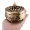 Vas din bronz pentru ardere tamaie si ierburi parfumate cu dragoni, 8cm, imagine 7