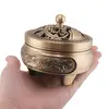 Vas din bronz pentru ardere tamaie si ierburi parfumate cu pasarea Phoeonix, 8cm, imagine 7
