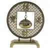Vas pentru ardere tamaie, ierburi parfumate si betisoare parfumate moneda chinezeasca, alama - 14cm