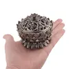 Vas pentru ardere tamaie si ierburi parfumate Lotus si dublu dorje, alama - 6cm x 5cm, imagine 5