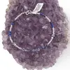 Bratara Amazonit, Safir si Lapis Lazuli sfere fatetate cu Argint 925, 2-4mm, imagine 3